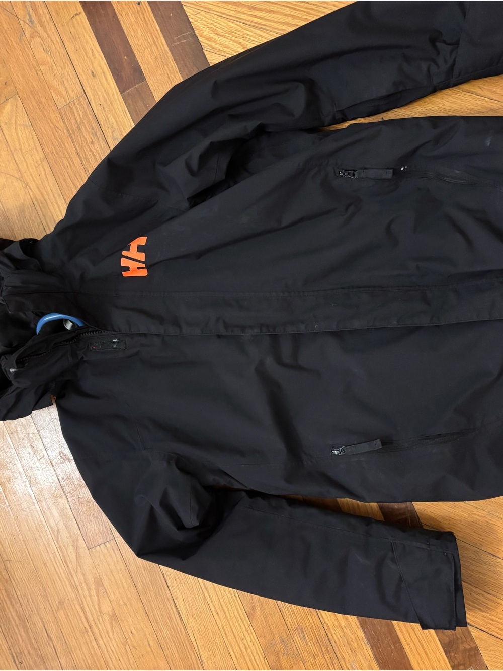Helly Hansen Kids Black Ski Jacket with Orange Logo Size 12